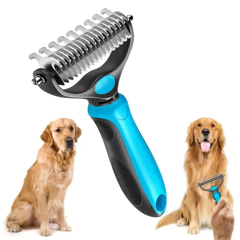 2-in-1 Stainless Steel Deshedding Brush