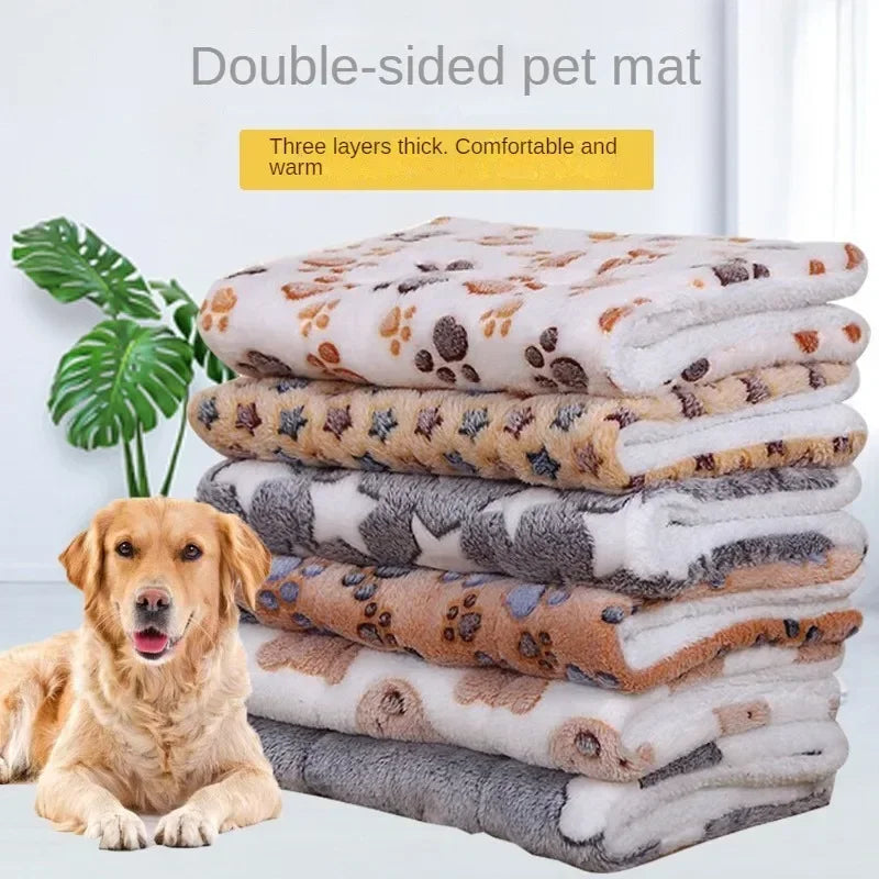 Double-Sided Plush Sleeping Mat Bed for Cats and Small Dogs - view 4