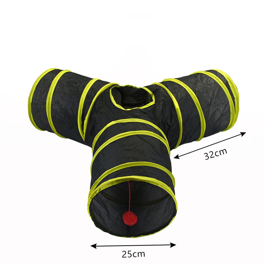 Cat Tunnel Pet Tube Collapsible Play Toy Indoor Outdoor Kitty Puppy Toys for Puzzle Exercising Hiding Training