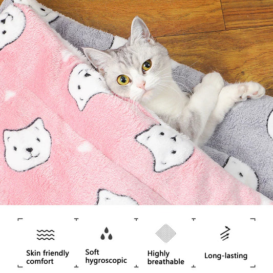 Thickened Comfortable Warm Small Cat Sleeping Cushion Skin-friendly Cute Winter Medium Dog Sofa Mat for Puppy Bed Accessories