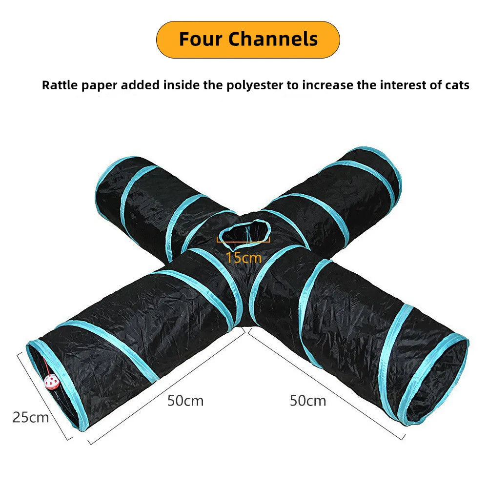 Foldable Crinkle Cat Tunnel Toy - view 4