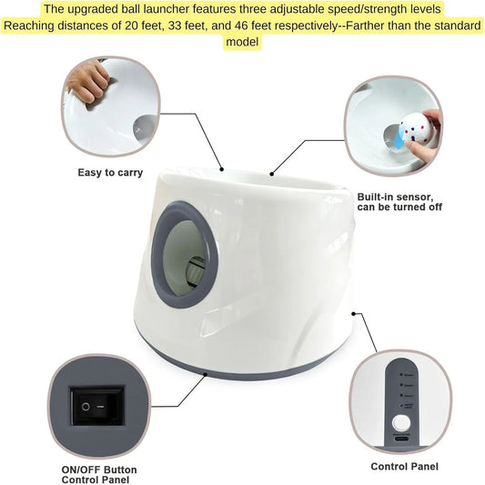 Improved Small-sized Pet Automatic Sensing Ball Throwing Machine Dog Outdoor Thrower Carrying 3 Balls Automatic Throwing Machine