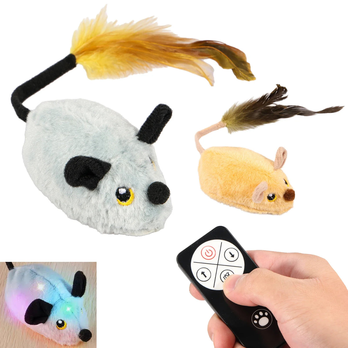 Rechargeable LED Moving Mouse Cat Toy
