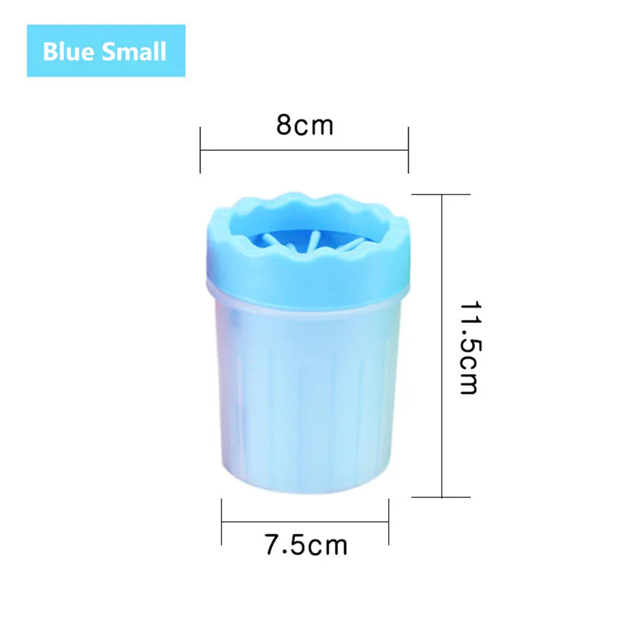 1Pc Pet Plastic Foot Wash Cup S L XL Large size silicone brush Dog cat clean foot mud removable cleaning Foot