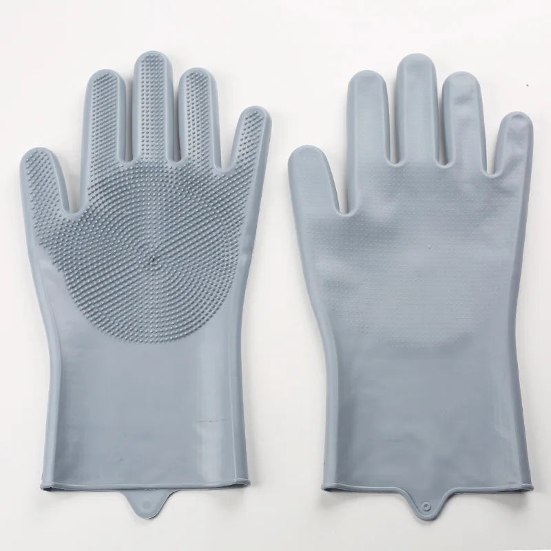 Silicone Pet Grooming and Bathing Gloves, 2-Pack