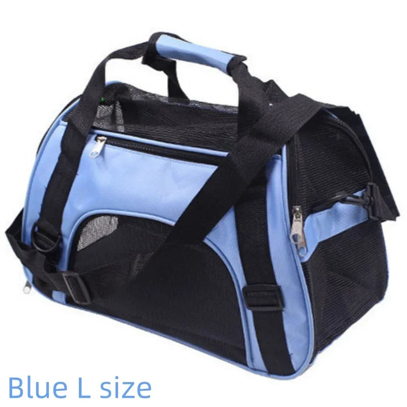 Foldable Mesh Pet Carrier Shoulder Bag for Cats and Dogs - view 8