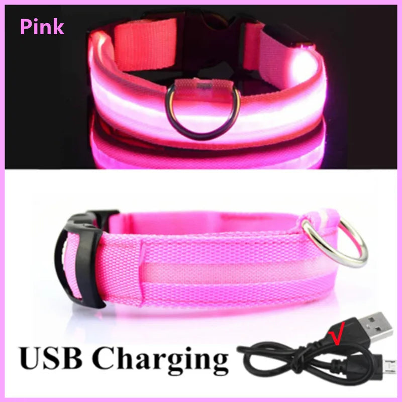 Adjustable Glowing LED Collar for Dogs and Cats - view 7