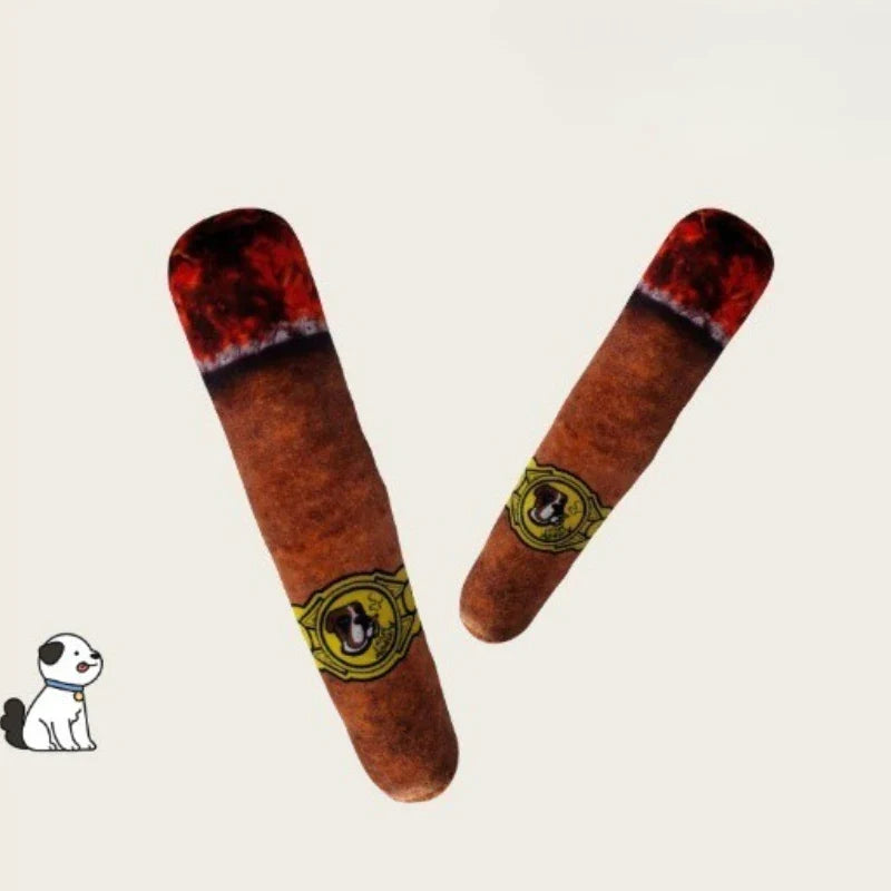 Squeaky Plush Cigarette Dog Toy, Bite-Resistant - view 4