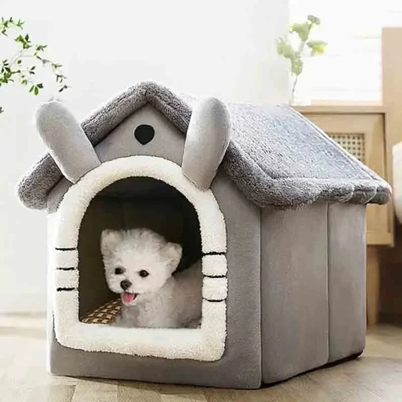 Foldable Washable Cat House Bed for Cats and Small Dogs