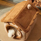 Teddy Bear Enclosed Winter Bed for Cats and Dogs - view 3