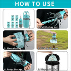 Dog Poop Scooper Set with LED Light and Bag Dispenser