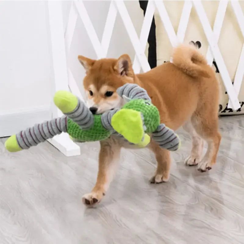 Tough Squeaky Plush Animal Chew Toy for Large Dogs - view 6