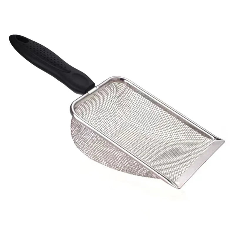 Ergonomic Stainless Steel Litter Scooper