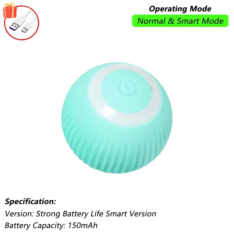 Rechargeable Smart Rolling Ball Cat Toy with Tail - view 12