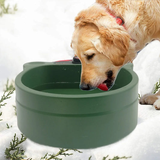 Electric Dog Water Bowl Green Heated Dog Bowl for Pet Dog Electric Dog Water Bowl Heated Dog Bowl Thermal Dog Bowl
