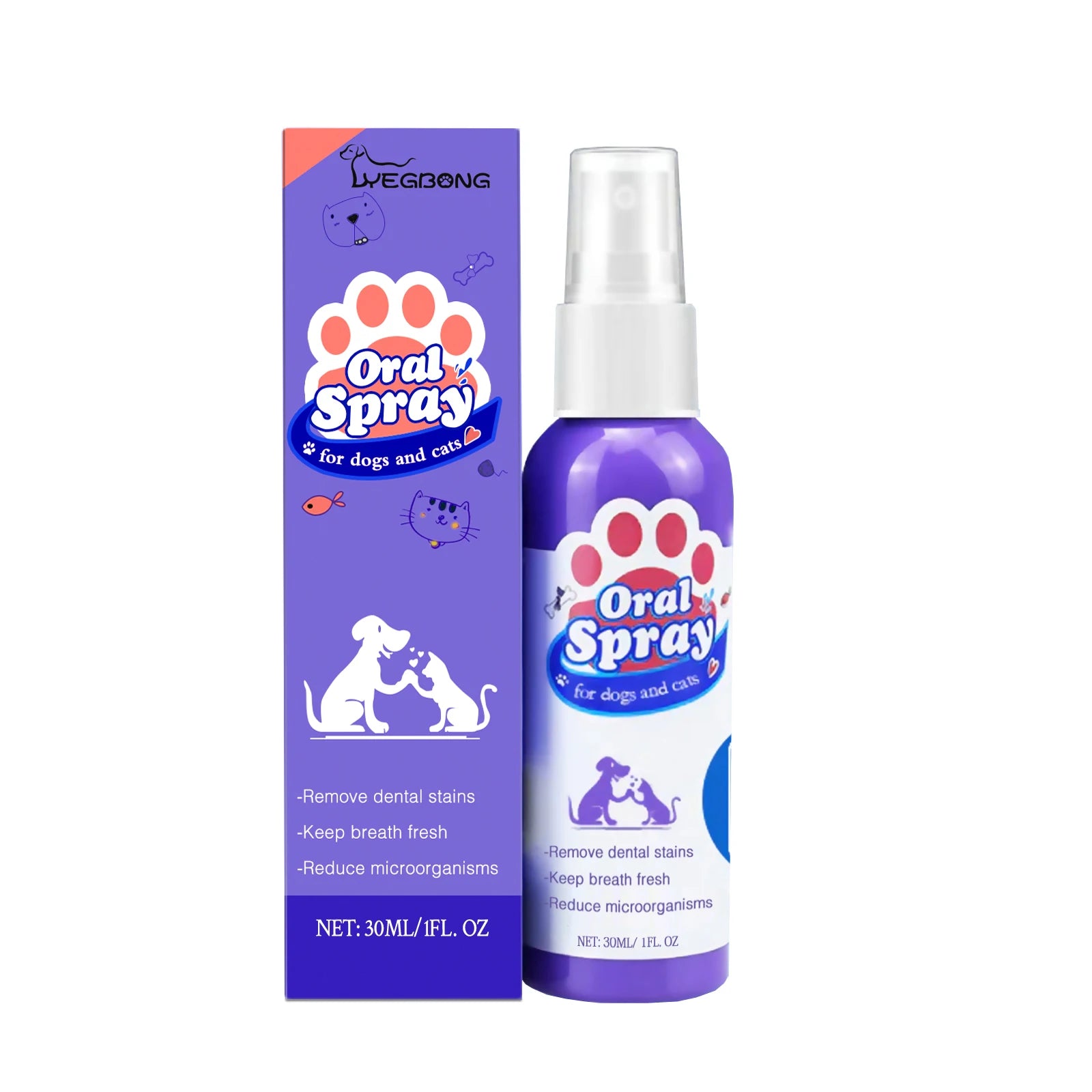 Pet Dental Spray for Fresh Breath and Plaque Control