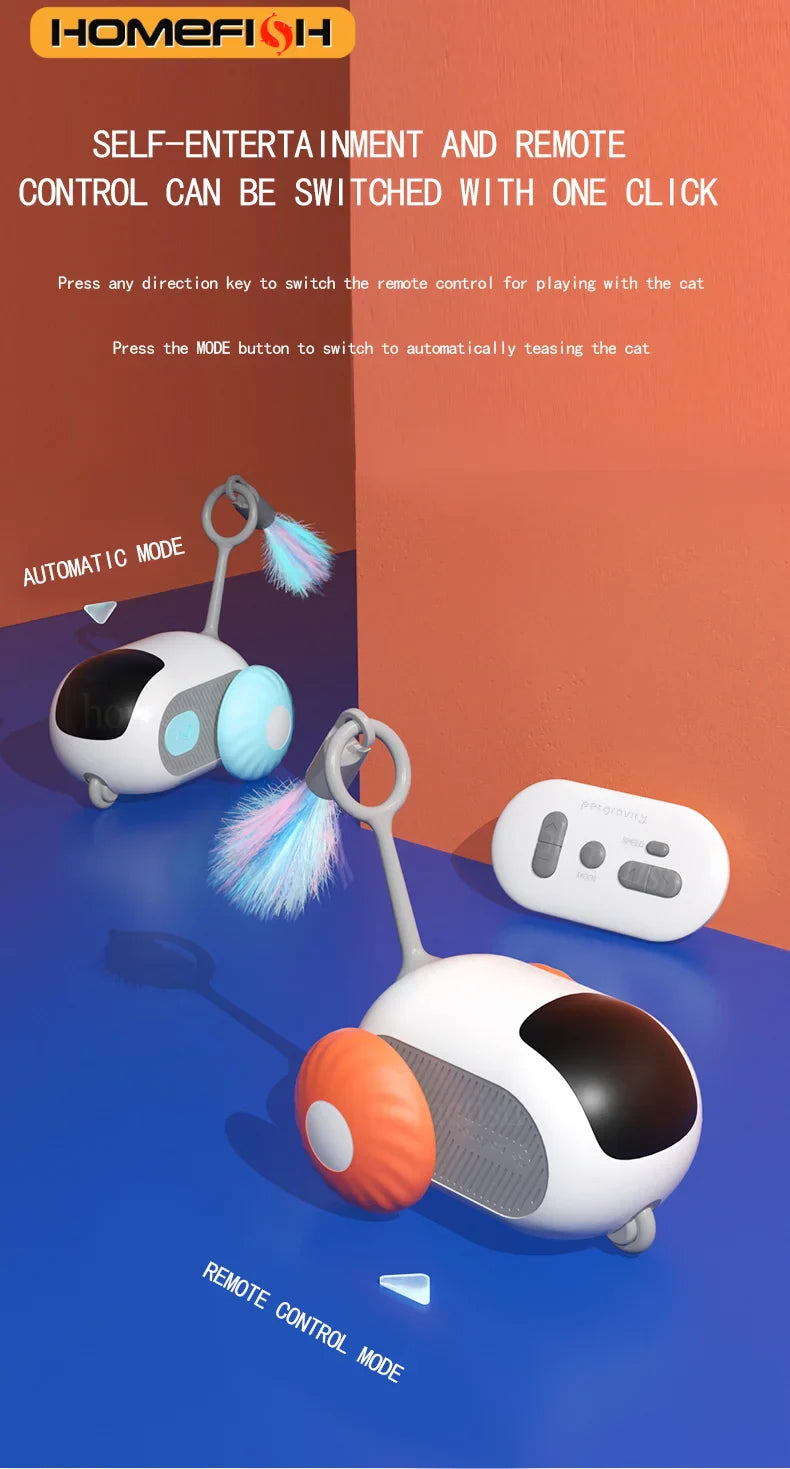 Remote Control Smart Car Toy for Cats and Dogs