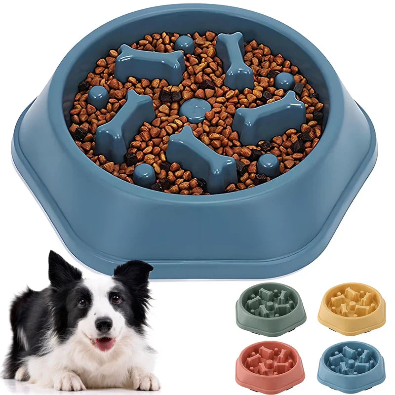 Anti-Choking Slow-Feeder Dog Bowl