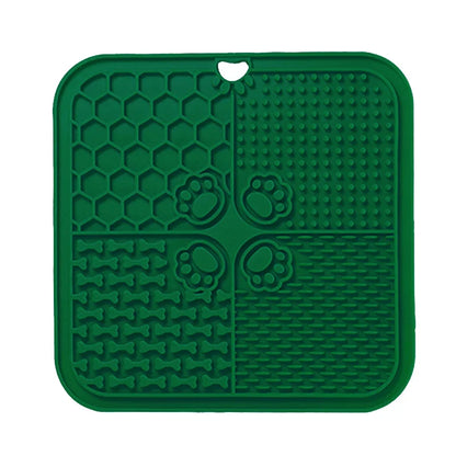 11 Colors Pet Slow Feeding Mat With Spatula Silicone Suction Cup Dog Cat Licking Mat Increase Eating Fun Slow Feeding