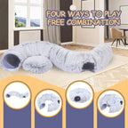 2-in-1 Plush Cat Tunnel Bed - view 5
