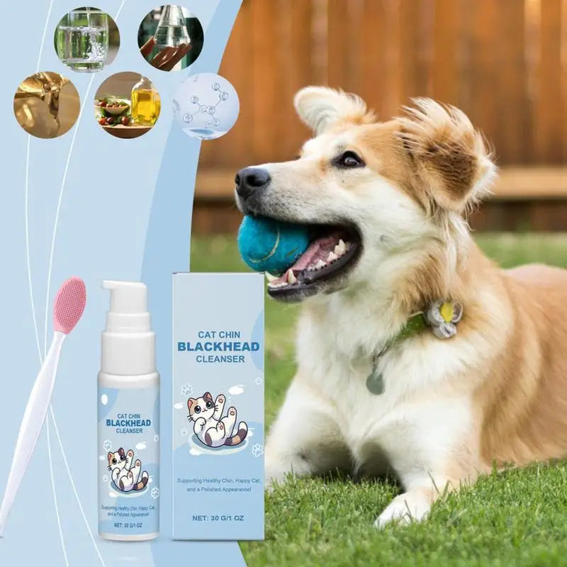 Cat Chin Acne Cleaning Lotion with Brush, 30g - view 3