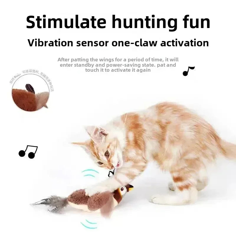 Rechargeable Flapping Bird Cat Toy with Catnip - view 4
