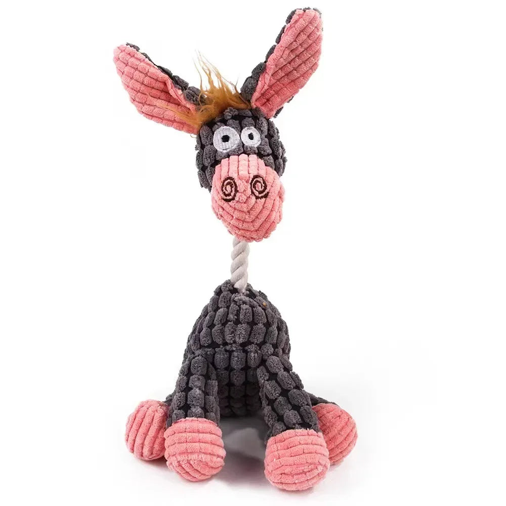 Corduroy Plush Squeaky Dog Toy