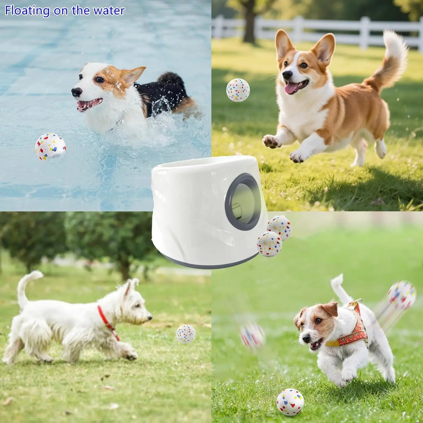 Improved Small-sized Pet Automatic Sensing Ball Throwing Machine Dog Outdoor Thrower Carrying 3 Balls Automatic Throwing Machine