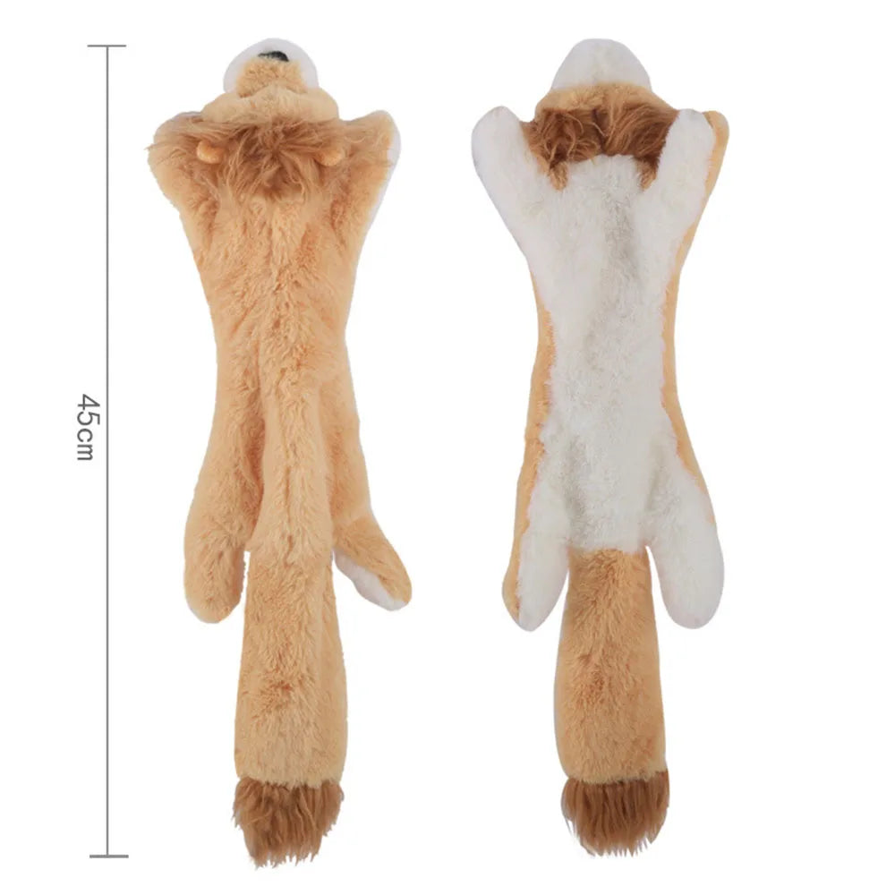 Stuffing-Free Squeaky Crinkle Animal Dog Toy - view 7