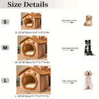 Teddy Bear Enclosed Winter Bed for Cats and Dogs - view 6