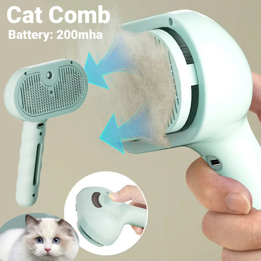 3 in 1 Cat Steam Brush Cat Hair Brush Pet Brush Pet Hair Cleaning Brush Comb for Shedding & Grooming for Cats Dogs Small Animals