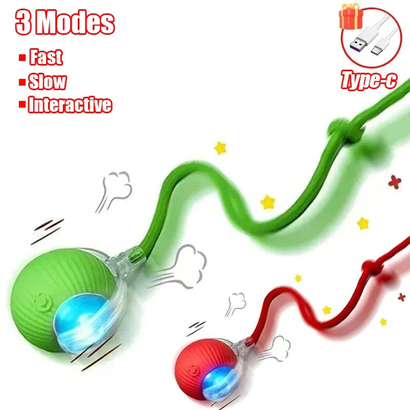 Automatic Rolling Ball Cat Toy with Tail, 1-3 Pack - view 12