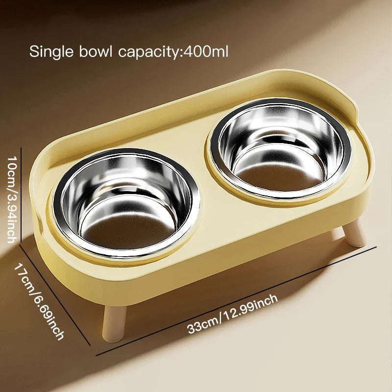 Adjustable Height Double Bowl Feeder for Cats and Dogs - view 7