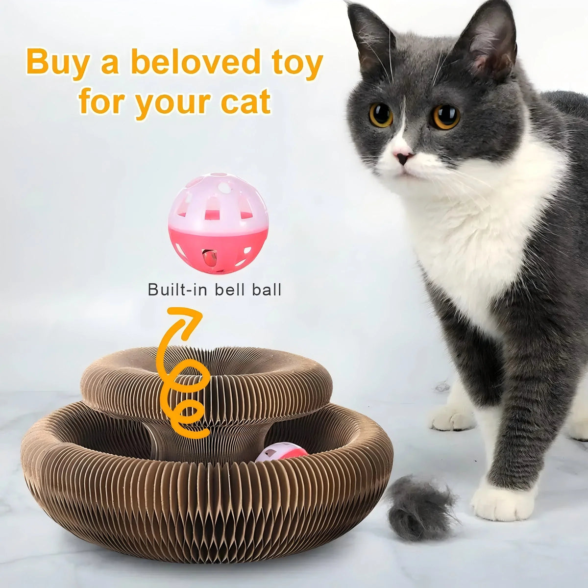 Cat Scratching Organ Board Toy with Ball - view 6