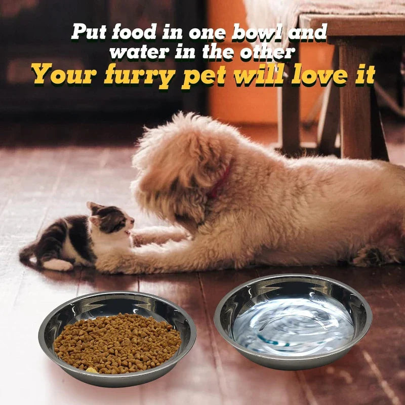 Non-Slip Low-Profile Stainless Steel Cat Bowls, 2/6 Pack - view 6