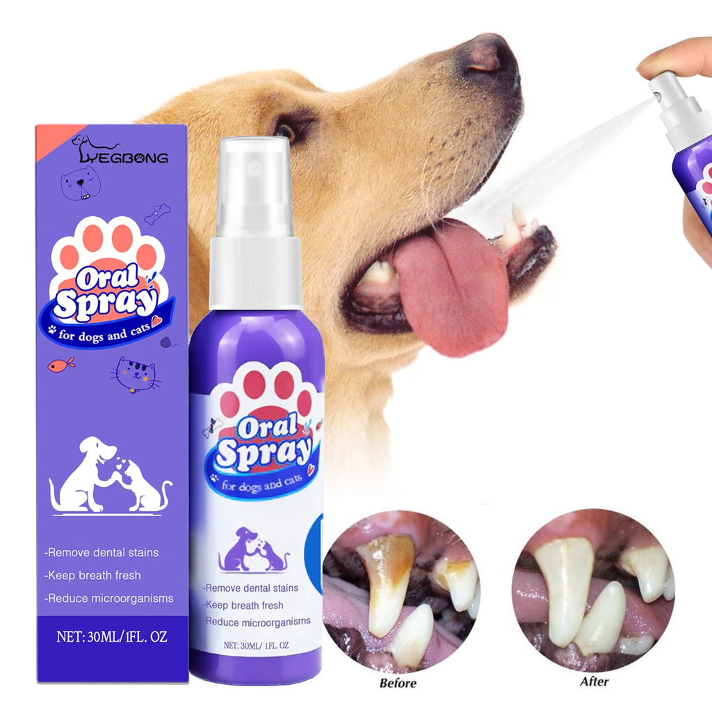 Pet Dental Spray for Fresh Breath and Plaque Control