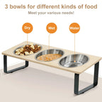 Elevated Tilted Cat Feeding Bowls with Stand
