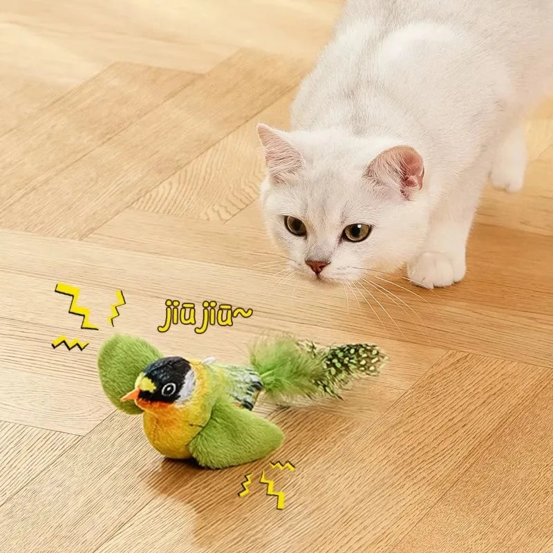 Sound-Sensing Chirping Bird Cat Toy with Catnip - view 3