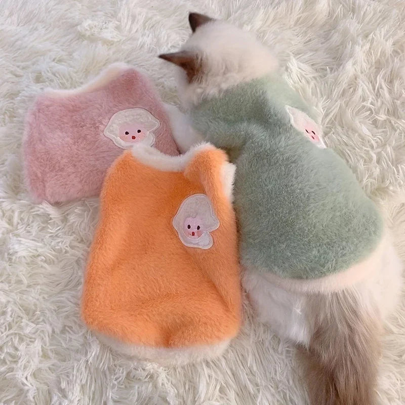 Warm Winter Sweater Vest for Cats and Small Dogs - view 2