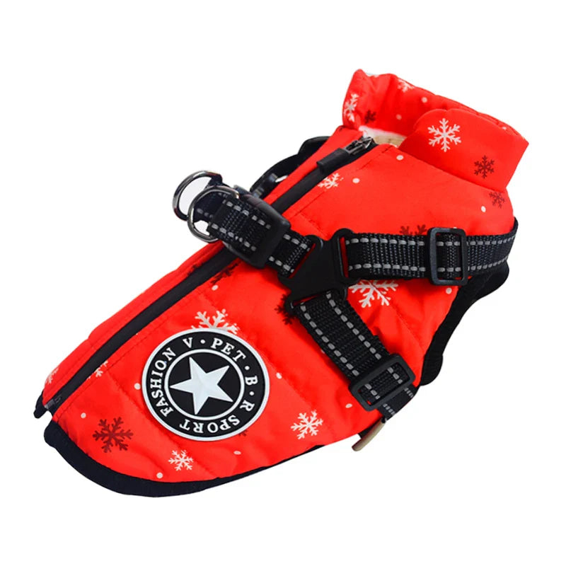 Waterproof Winter Coat with Harness for Large Dogs - view 17