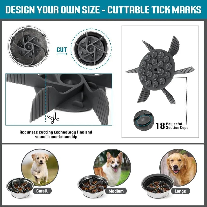Suction Cup Slow Feeder Insert for Dog Bowls - view 3