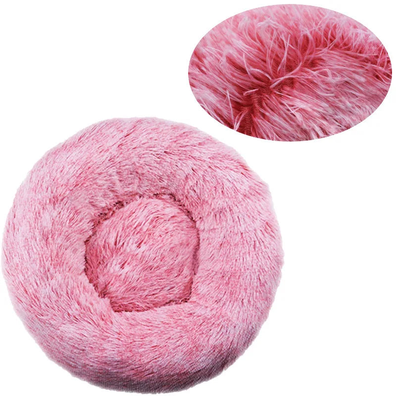 Washable Round Plush Basket Bed for Dogs and Cats - view 16