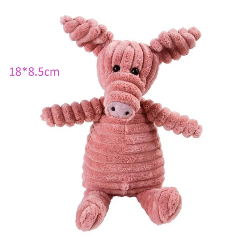 Corduroy Plush Squeaky Dog Toy
