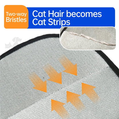 Pet Grooming Gloves Cats Hair Brush Pet Hair Removal Gloves Dual Brush Static-Free Cat Hair Cleaning Tool Hair Stripping Mitts