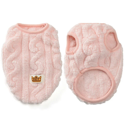 Fleece Warm Dog Cloth Sleeveless Soft Cozy Plush Vest Puppy Winter Overall for Small Medium Pet Sweatshirt  for Dog and Cat
