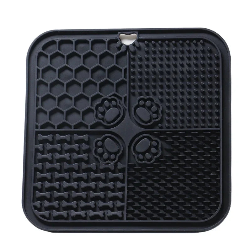 11 Colors Pet Slow Feeding Mat With Spatula Silicone Suction Cup Dog Cat Licking Mat Increase Eating Fun Slow Feeding