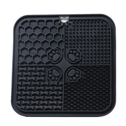 11 Colors Pet Slow Feeding Mat With Spatula Silicone Suction Cup Dog Cat Licking Mat Increase Eating Fun Slow Feeding