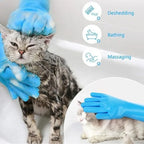 Silicone Pet Grooming and Bathing Gloves, 2-Pack