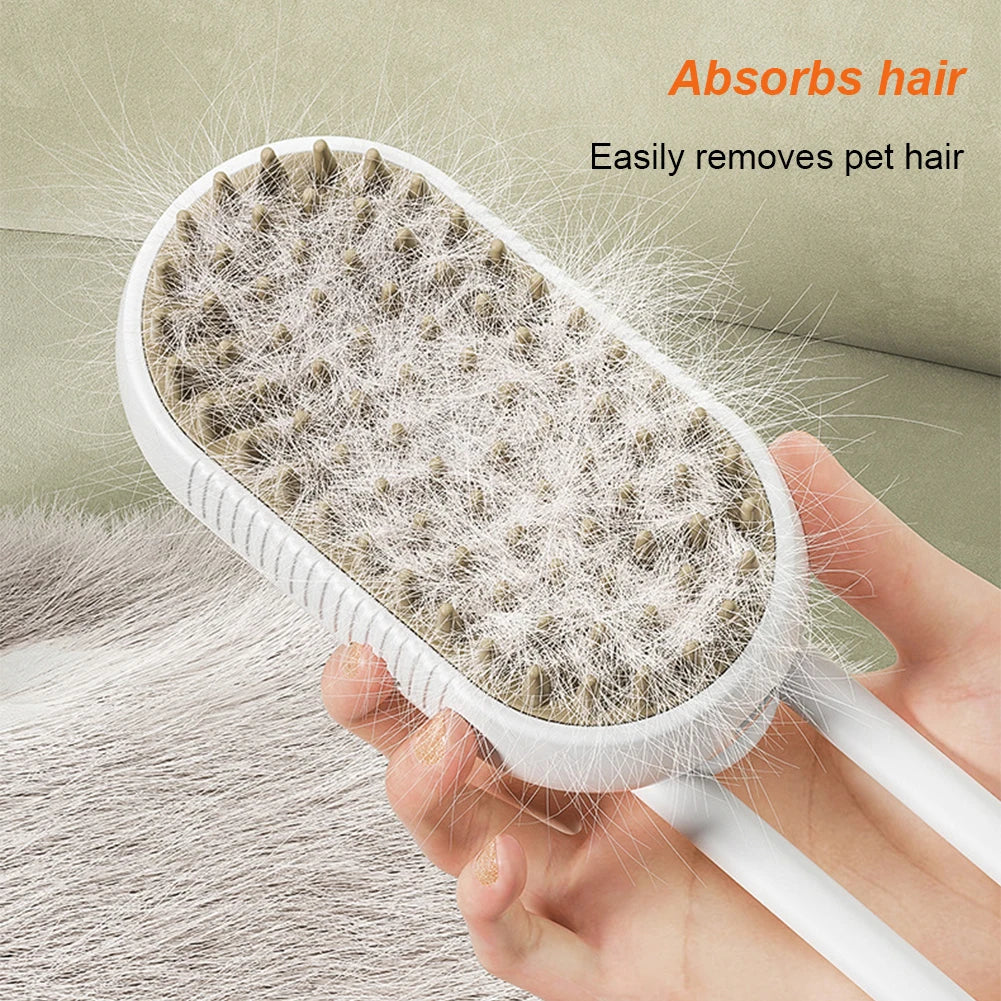 USB Rechargeable Steam Grooming Brush for Cats and Dogs - view 2