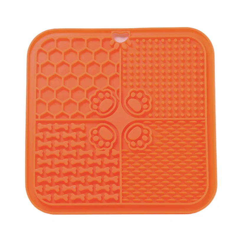 11 Colors Pet Slow Feeding Mat With Spatula Silicone Suction Cup Dog Cat Licking Mat Increase Eating Fun Slow Feeding